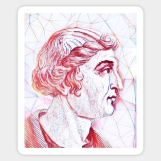 Cassius Dio Portrait | Cassius Dio Artwork | Line Art Sticker